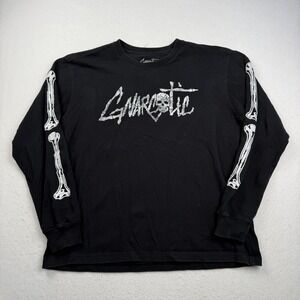 Gnarcotic Shirt Mens XL Black Long Sleeve Skull Bones Graphic Tee Streetwear